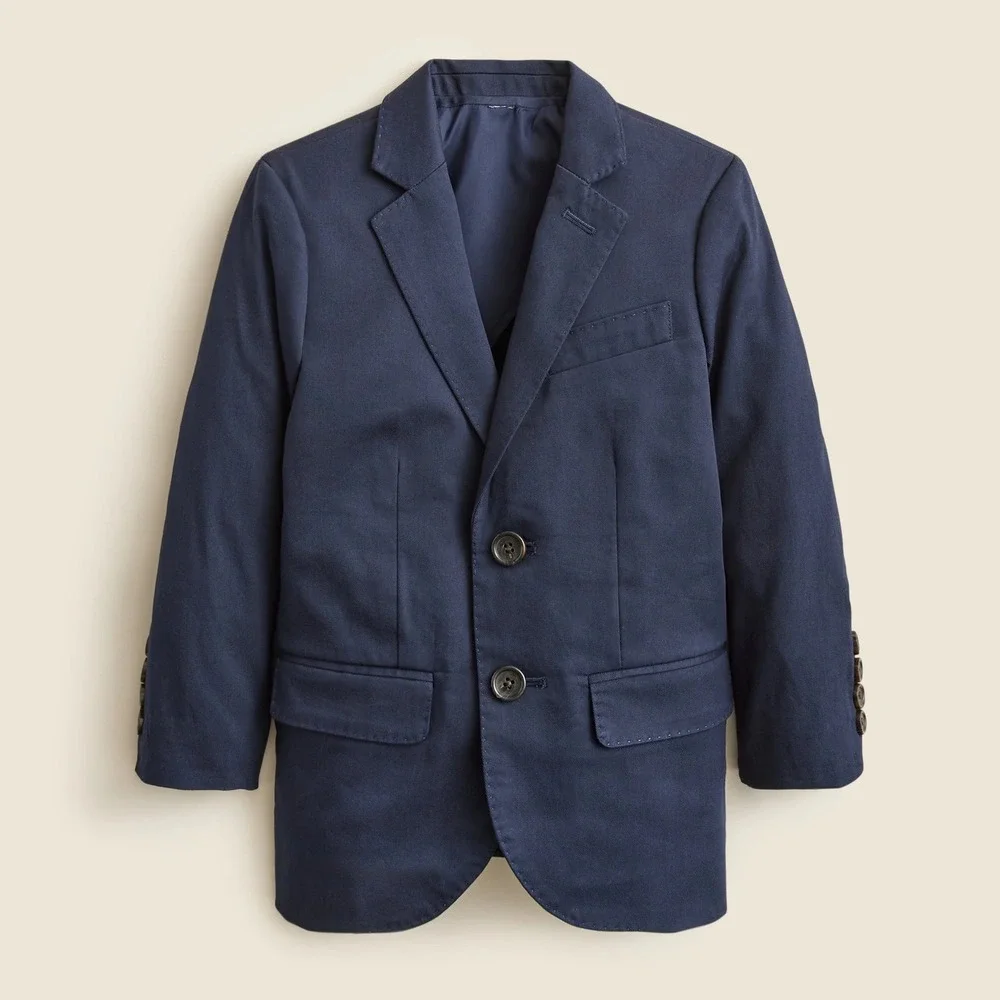 J.Crew Crewcuts Boys' Ludlow suit‎ jacket in chino Navy NWT Size 6